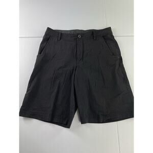 Lululemon Kahuna Golf Shorts Seersucker Mens 34 Black Stretch Casual Performance